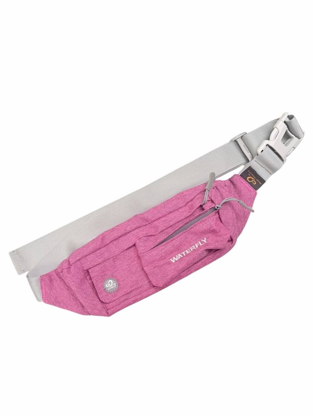 Waterfly Small Slim Athletic Fanny Pack / Waist Belt Bag - Pink Heather